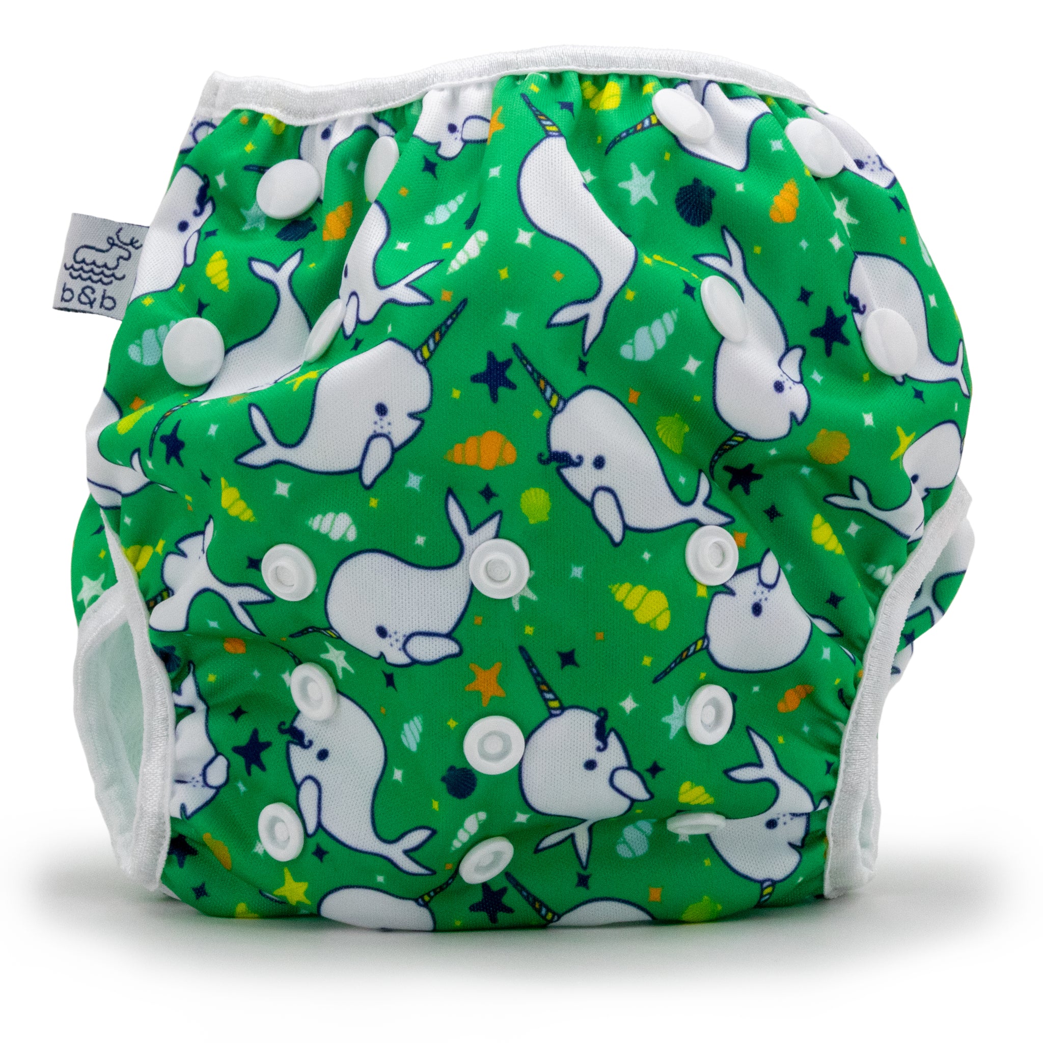 Narwahls Green Reusable Swim Diaper for Babies and Infants