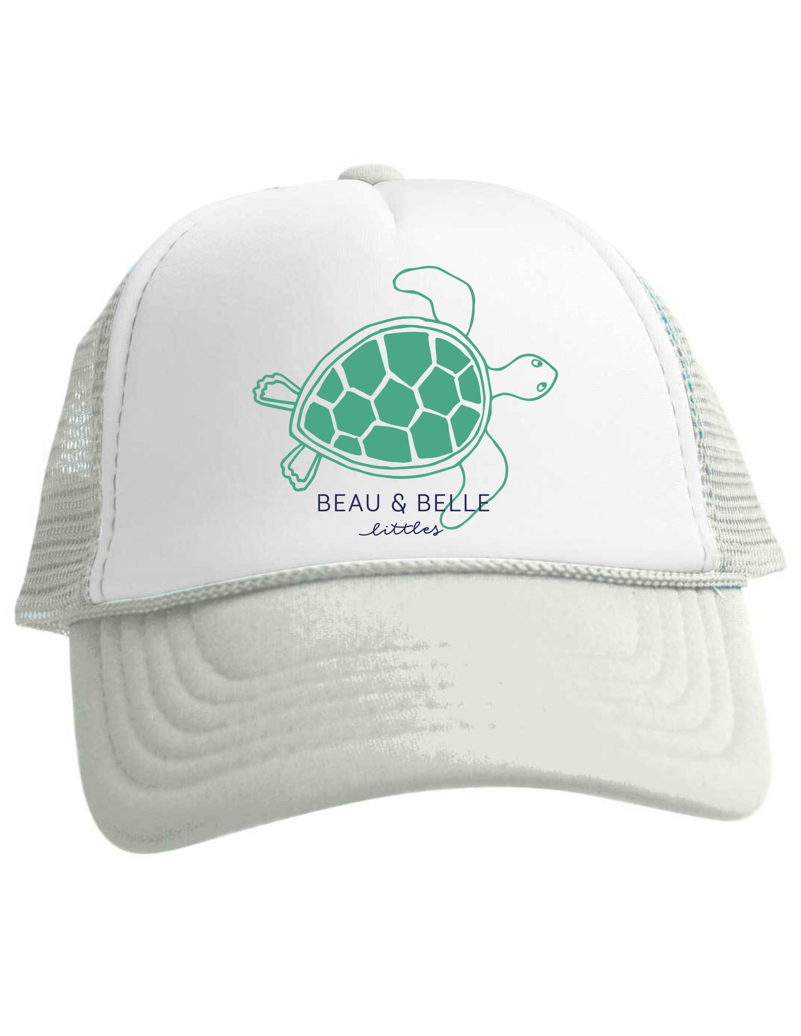 Beau and Belle Littles Sea Turtle Trucker Hat Baby Toddler Adult Sizes
