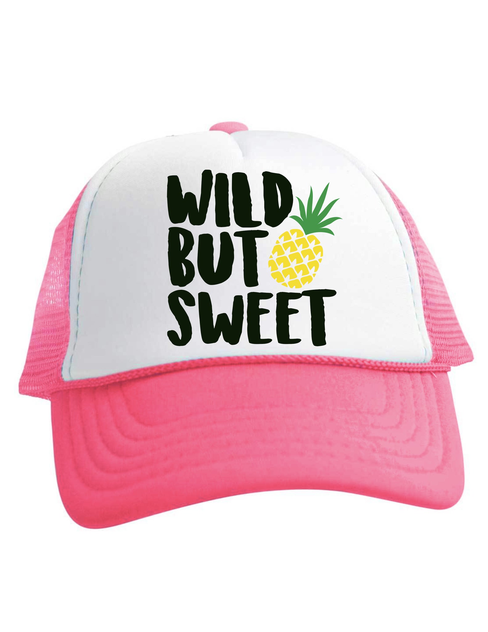 Wild But Sweet Trucker Hat Pineapple Baby Toddler Youth Adult Size Beau and Belle Littles