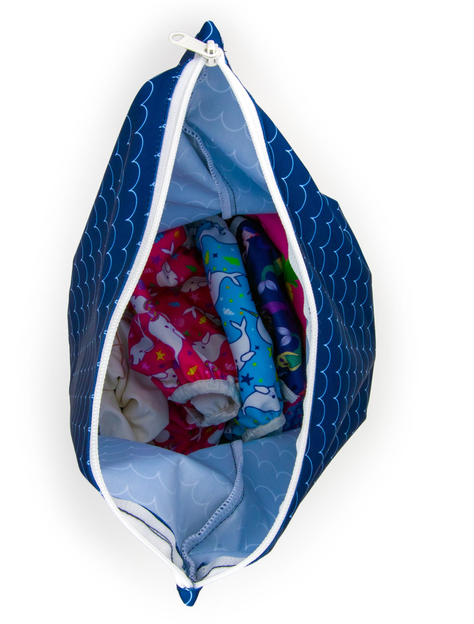 Beau Belle Littles wet bag with reusable swim diaper inside.